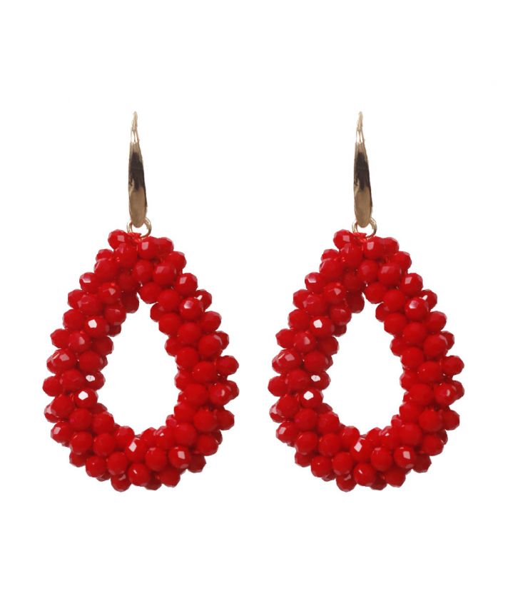 Ella oorbellen in rood