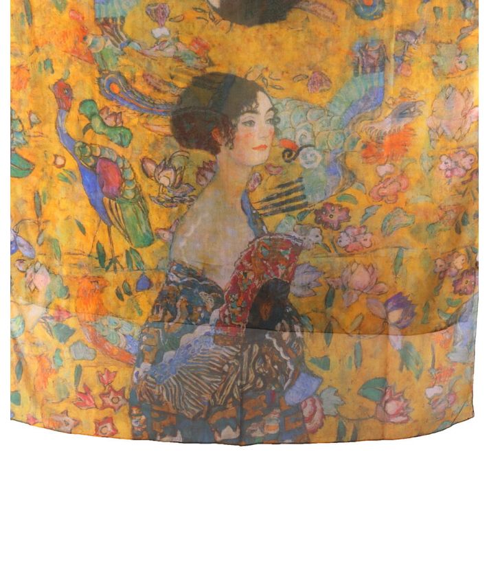 Zijden sjaal/stola met afbeelding van 