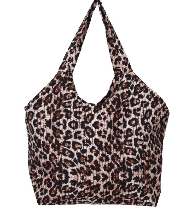 Nola – Gewatteerde shopper met luipaardprint 