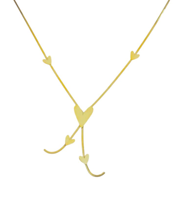 Lange ketting met hartjes