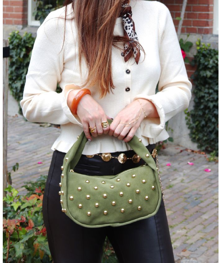 Emily suède Handtas met studs