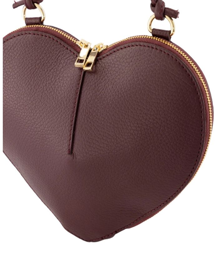 Abby hartvormige crossbodytas in burgundy