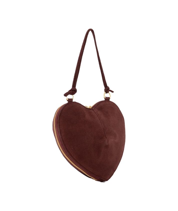 Abby hartvormige crossbodytas in burgundy