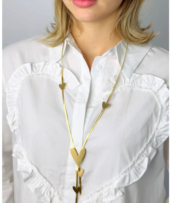 Lange ketting met hartjes