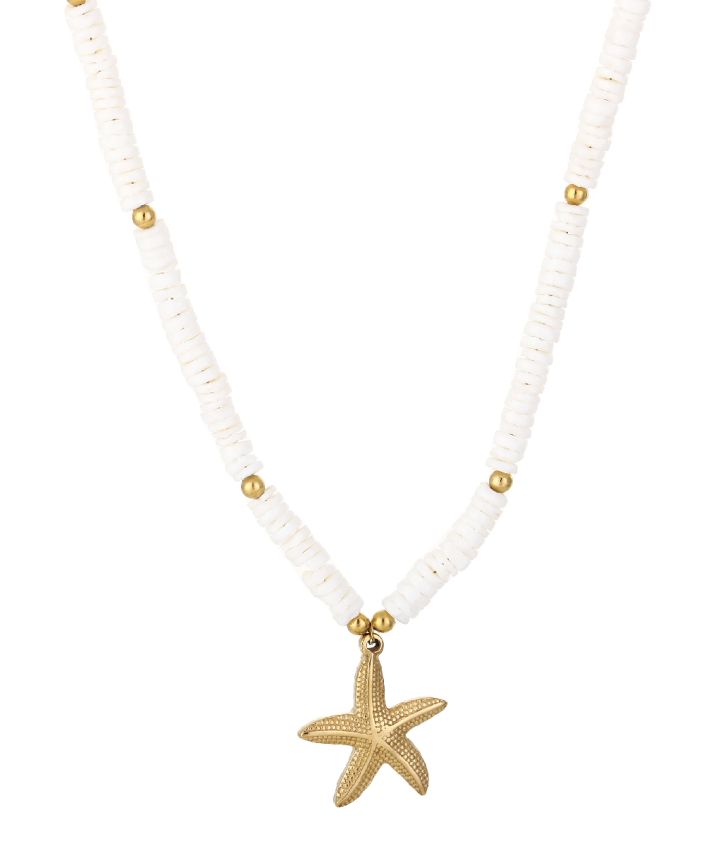 Kralenketting met zeester hanger