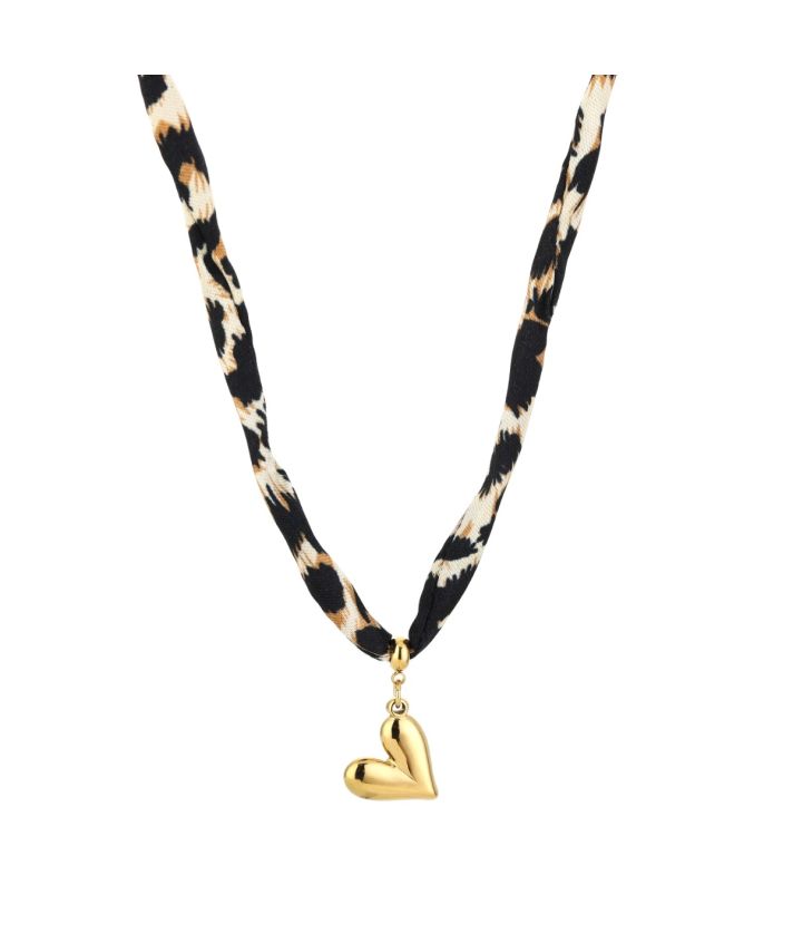 Luipaard ketting met hartje