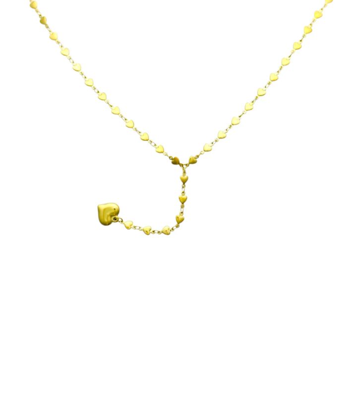 Y ketting met hartjes