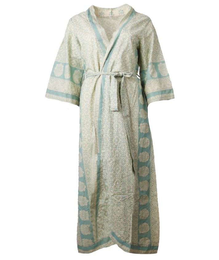 Cassie katoenen kimono in mintgroen