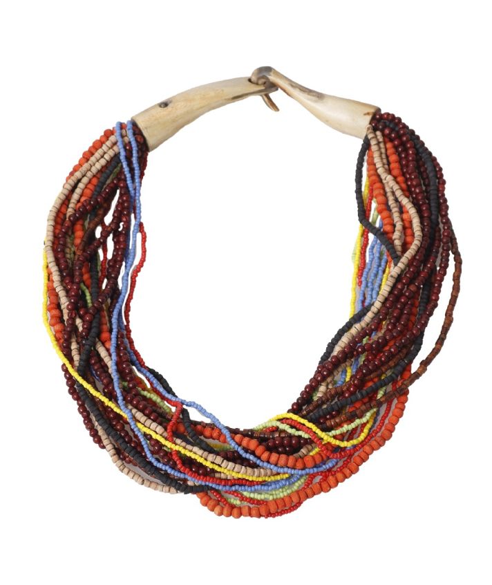 Kralenketting met houtensluiting