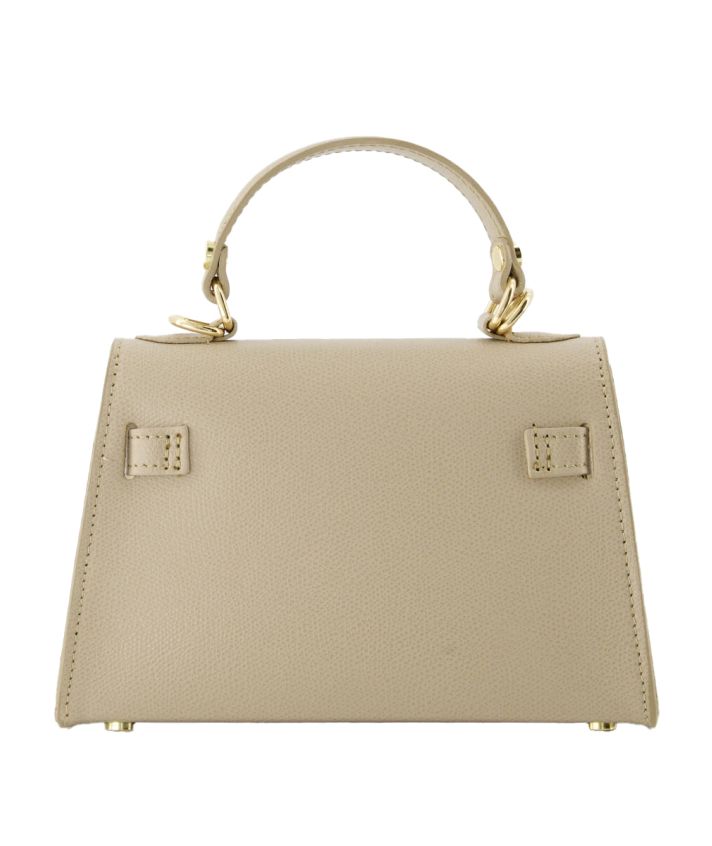 Livia lederen handtas in taupe