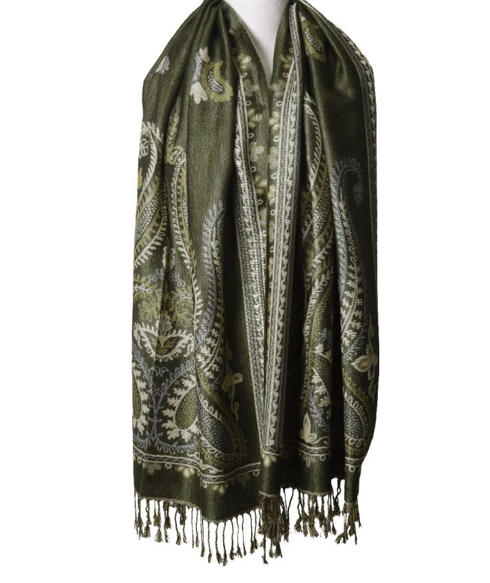Layla pashmina sjaal met paisley motief
