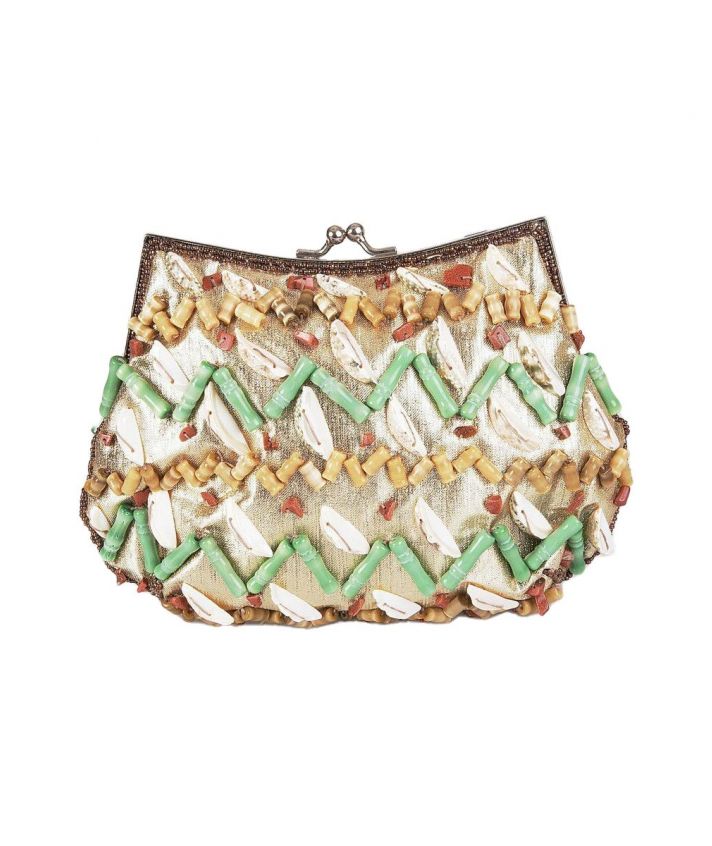Licht goud lurex buideltasje