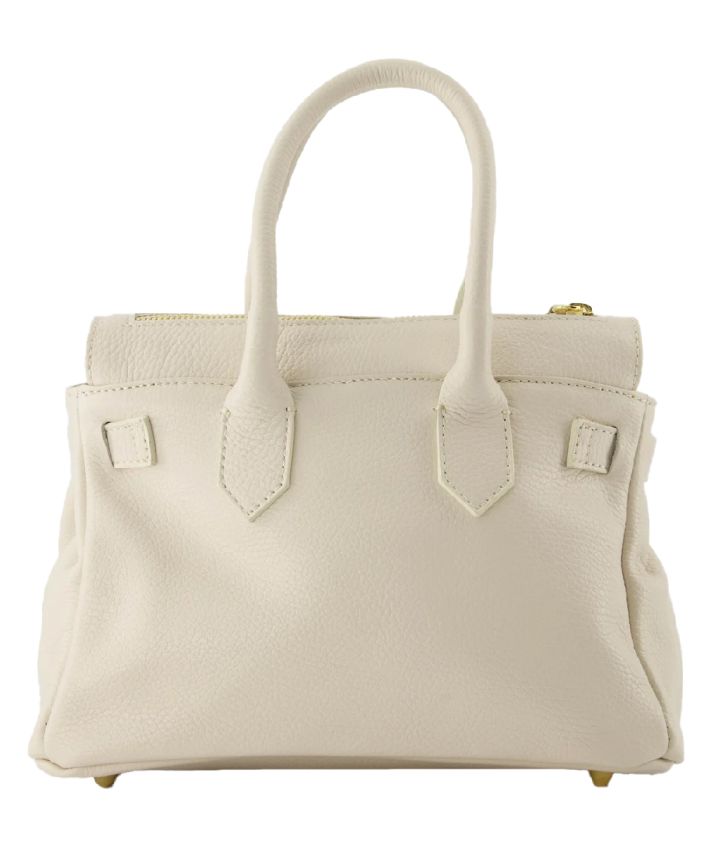 Yara lederen handtas –Lichtbeige