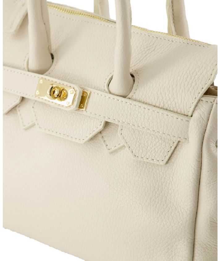 Yara lederen handtas –Lichtbeige