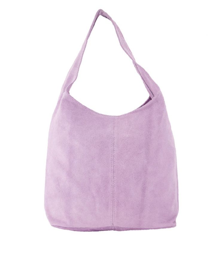 Lila suède shopper met rits
