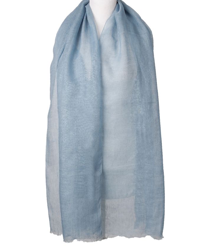 Linnen sjaal in de kleur blauw