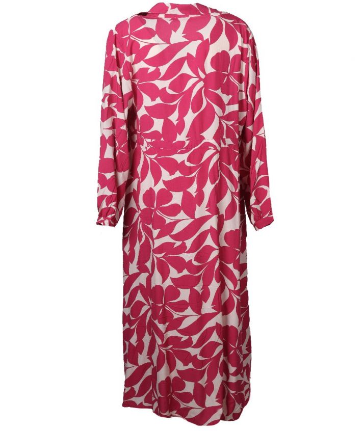 Maxi-jurk met print in fuchsia