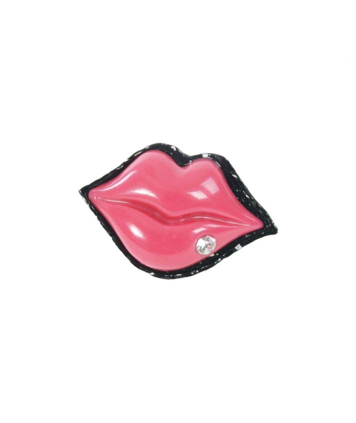 Metalen roze lippen ring maat verstelbaar