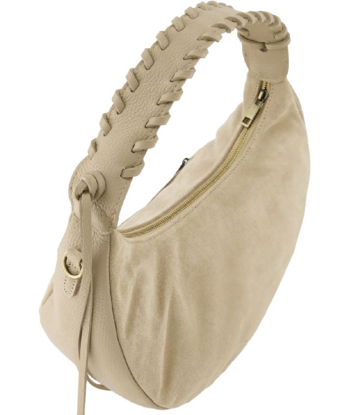Ava suéde handtas in beige