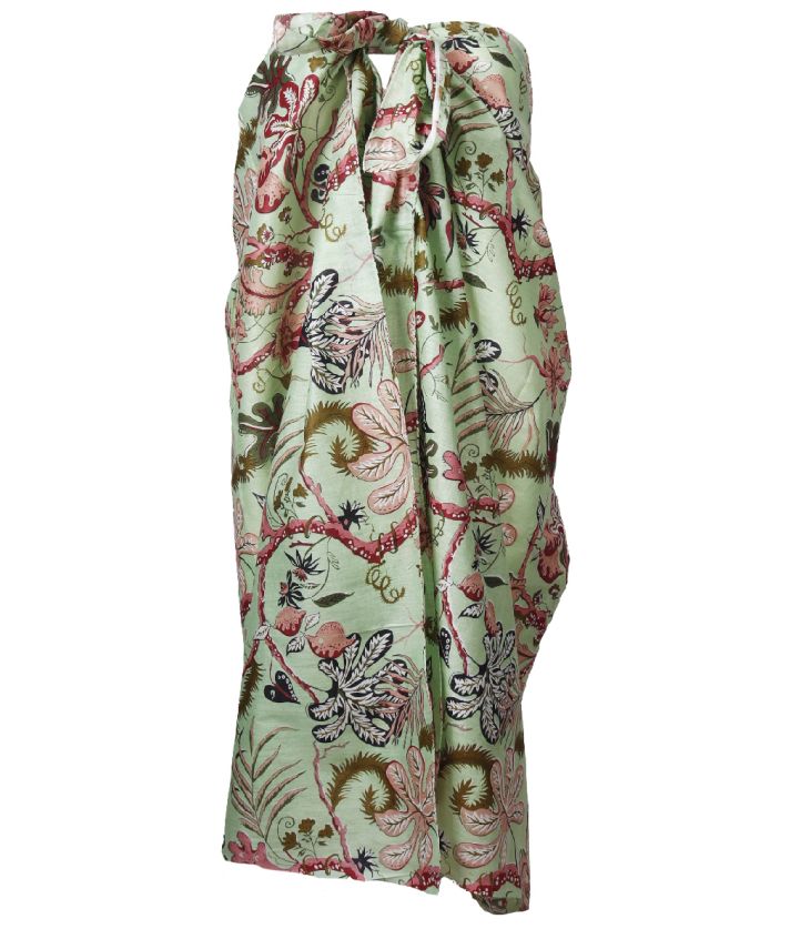 Annika pareo in mintgroen met bloemenprint