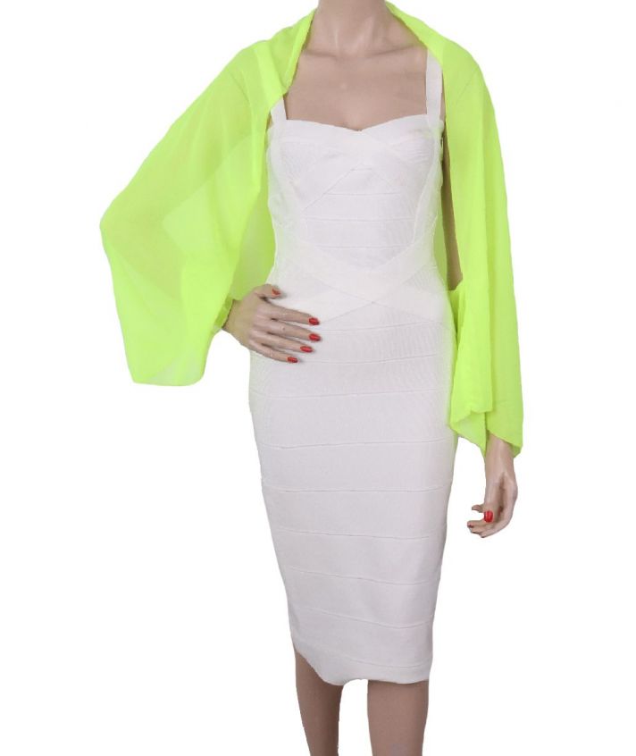 Korte bolero bolero stola in neongeel