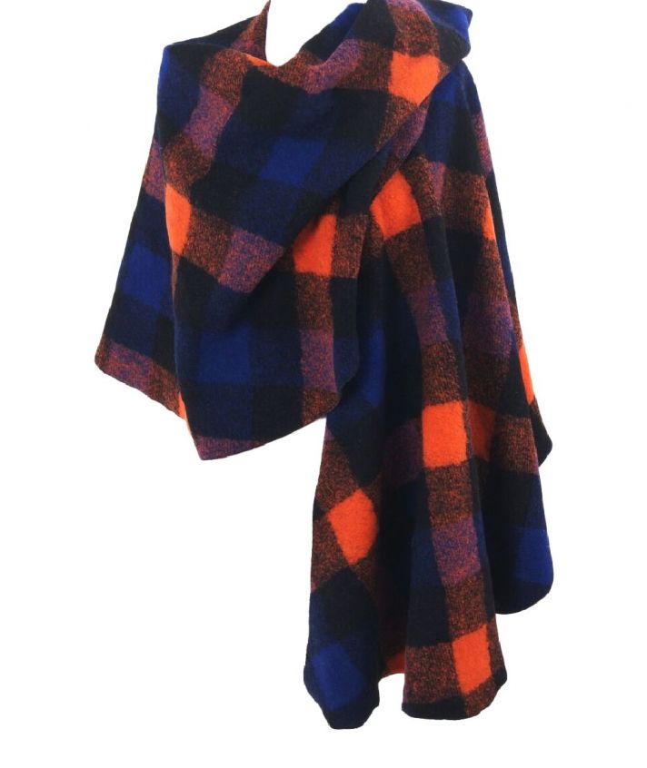 Omslagdoek met meerkleurige ruiten