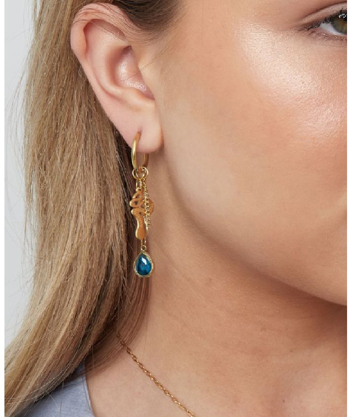 Oorbellen met slangenhanger