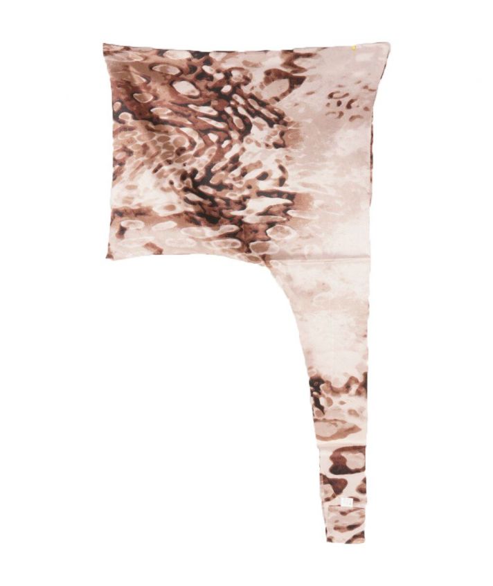 Oudroze bruine slip on sjaal met animalprint