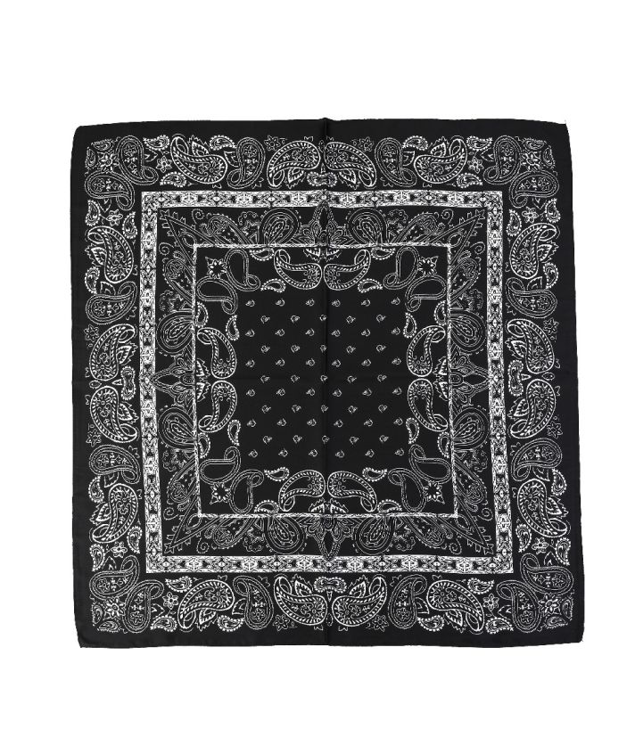 Vierkant satijn sjaaltje met bandana print