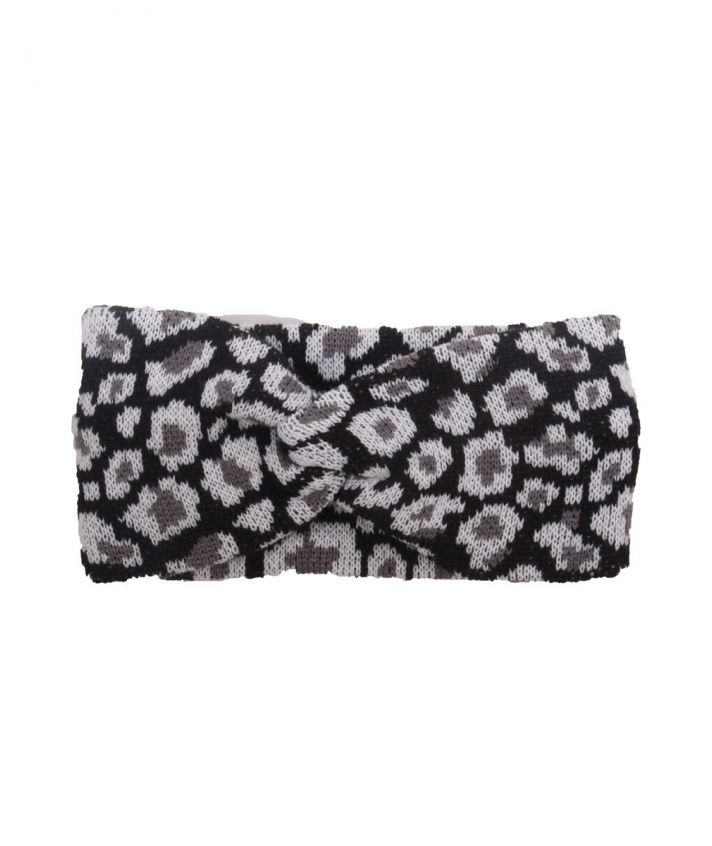 Haarband met panterprint in zwart