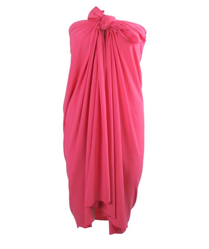 Effen rekbare hardroze sarong