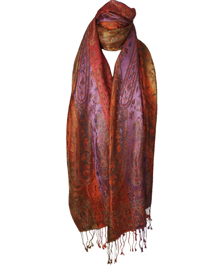 Kleurrijke zijde pashmina sjaal