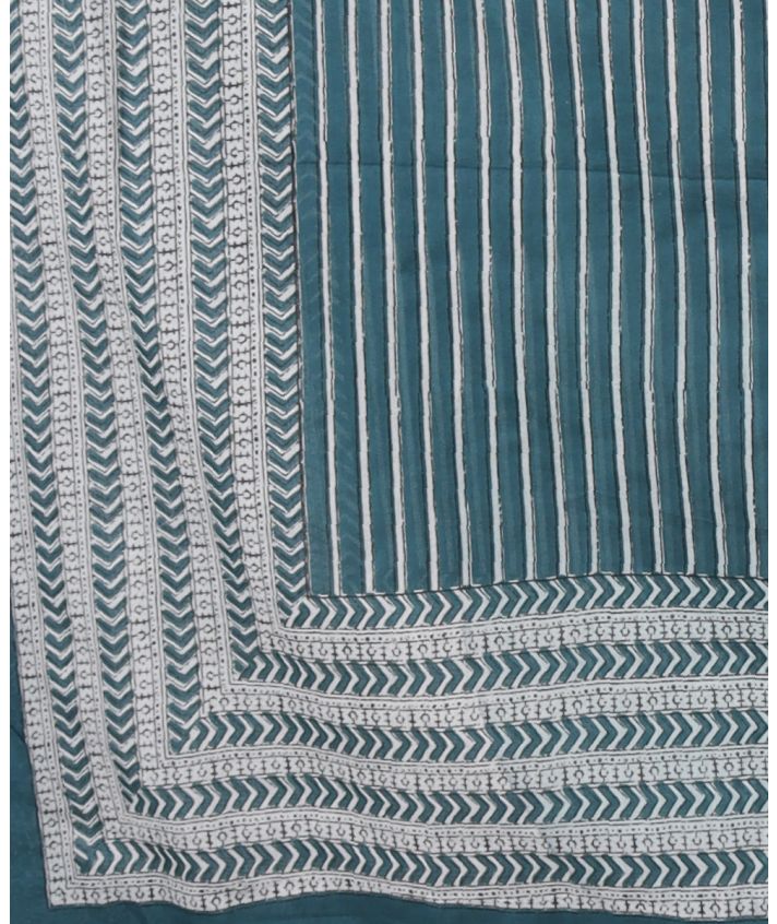 Petrolkleurige katoenen sarong