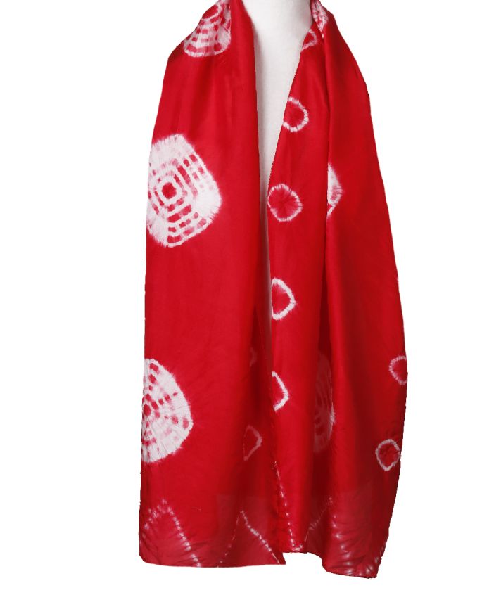 rode batik sjaal zijden