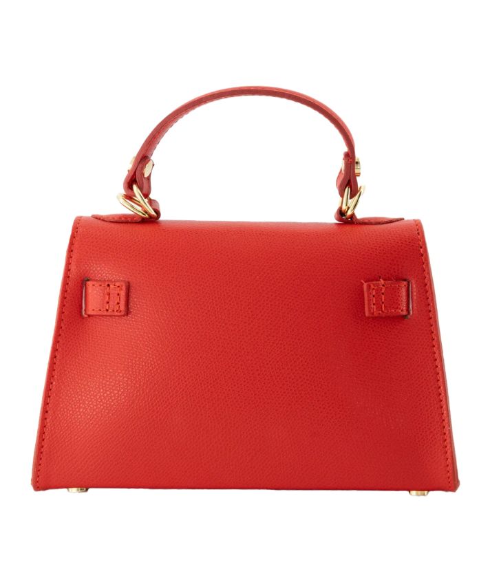 Livia lederen handtas in rood
