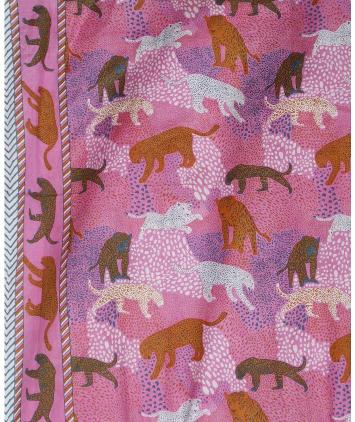 Liz sarong met luipaard print in roze