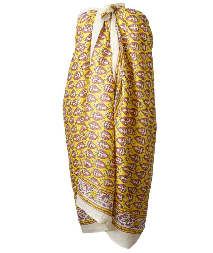 Elise sarong in geel en roze