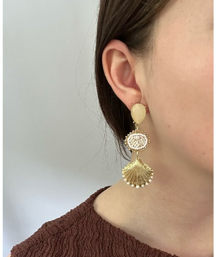 Statement schelpen oorhangers