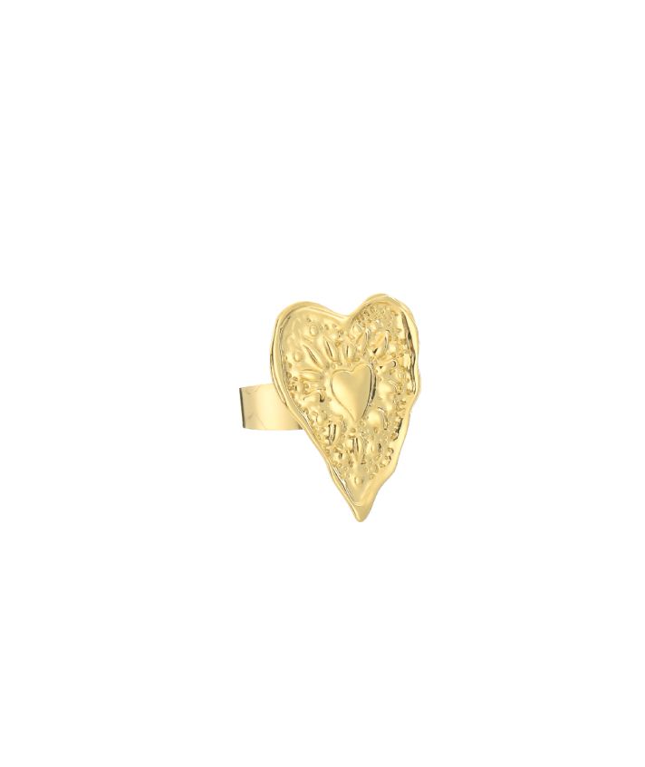 Statement ring in goud met XL hart