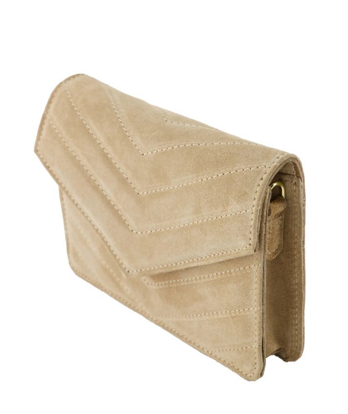 Louise suède cluch/crossbody tas