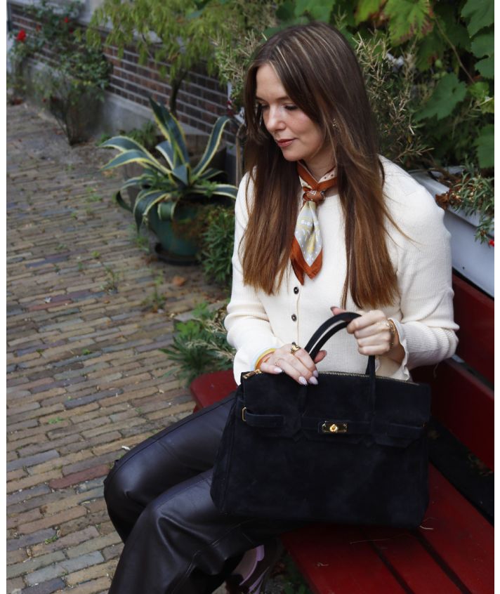 Jessa suède handtas XL