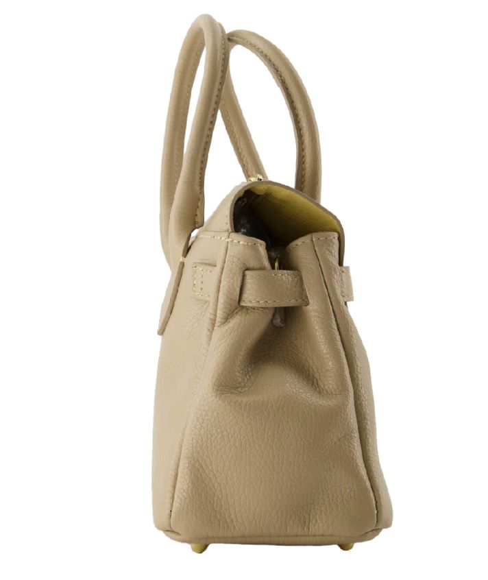 Yara lederen handtas – Taupe