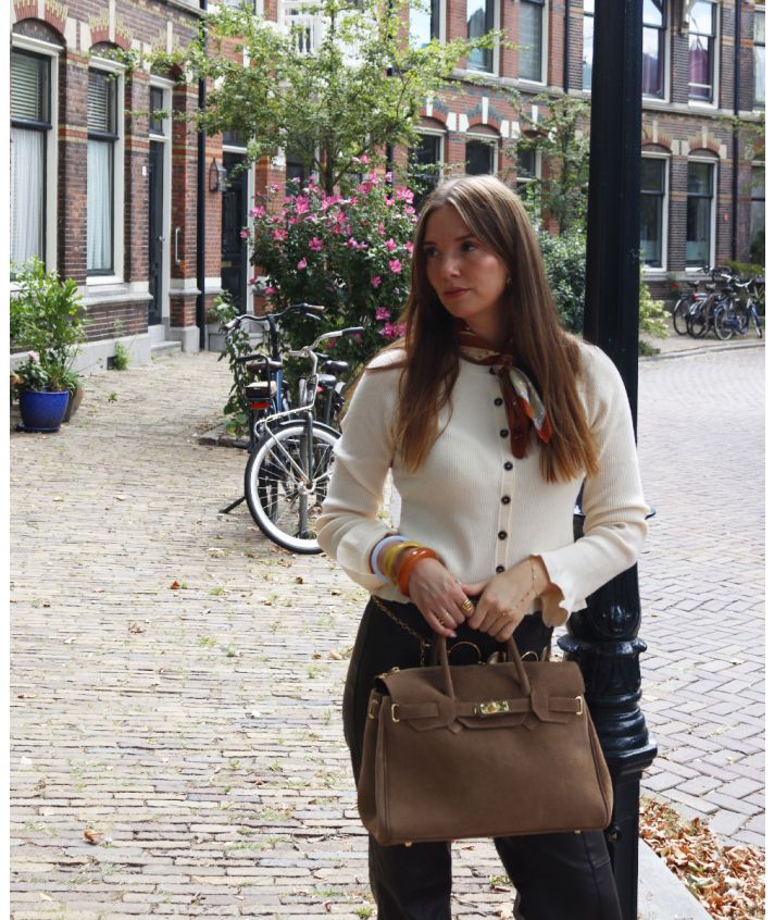 Jessa suède handtas XL