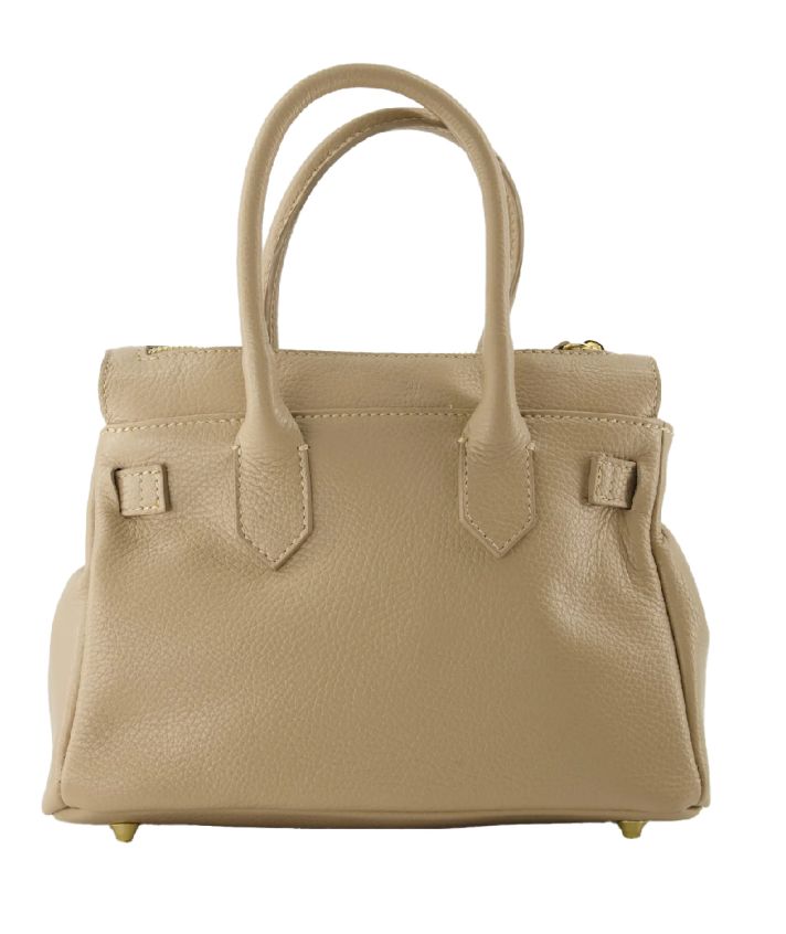 Yara lederen handtas – Taupe