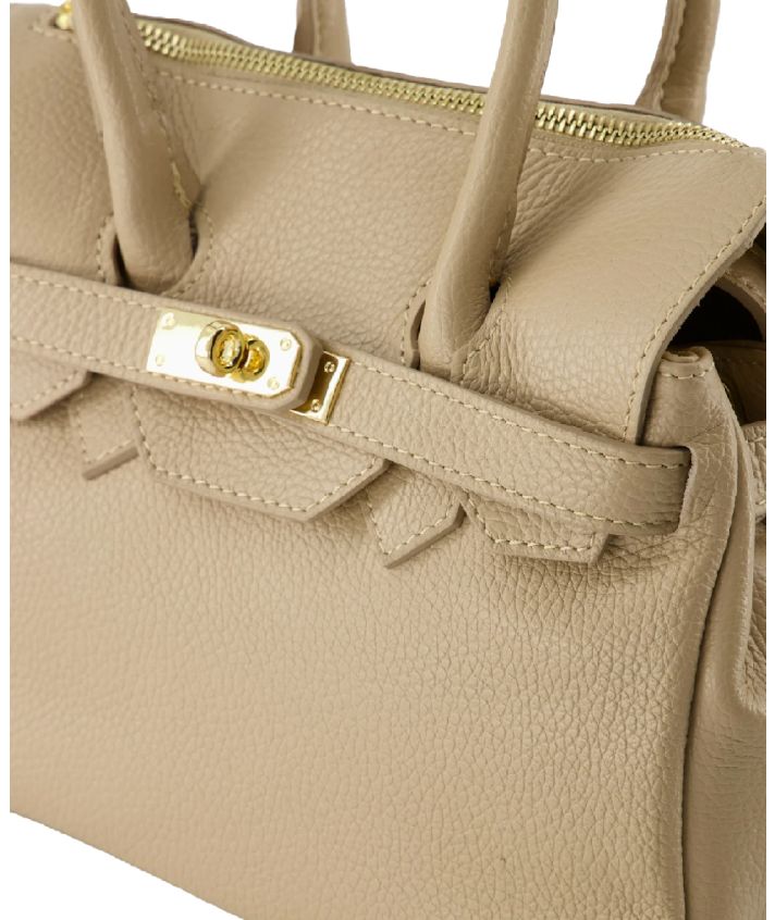 Yara lederen handtas – Taupe
