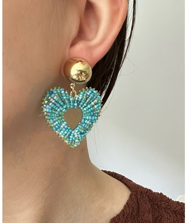 Statement oorbellen in turquoise