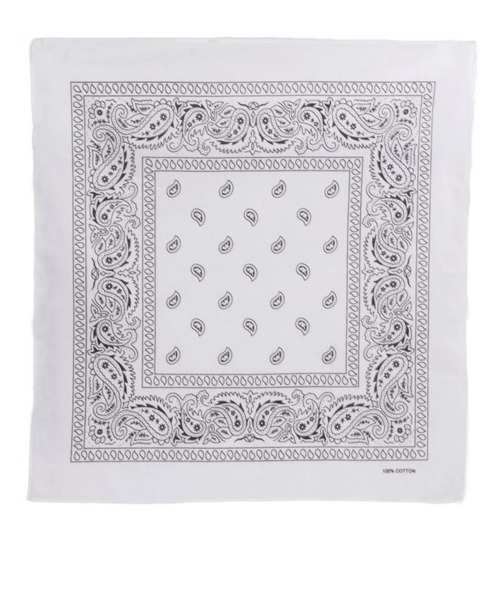 Witte boerenzakdoek / bandana