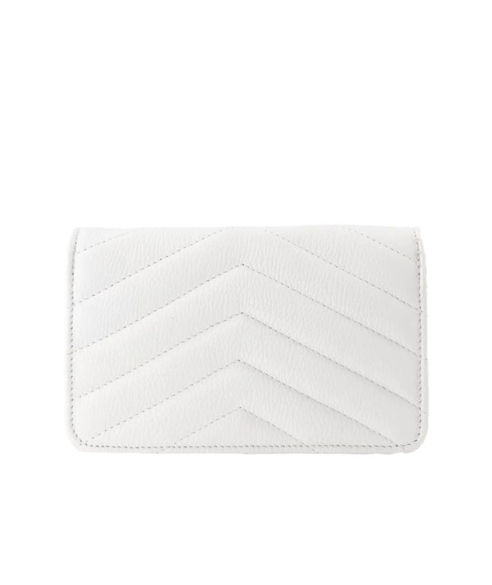 Lederen crossbody clutch in wit