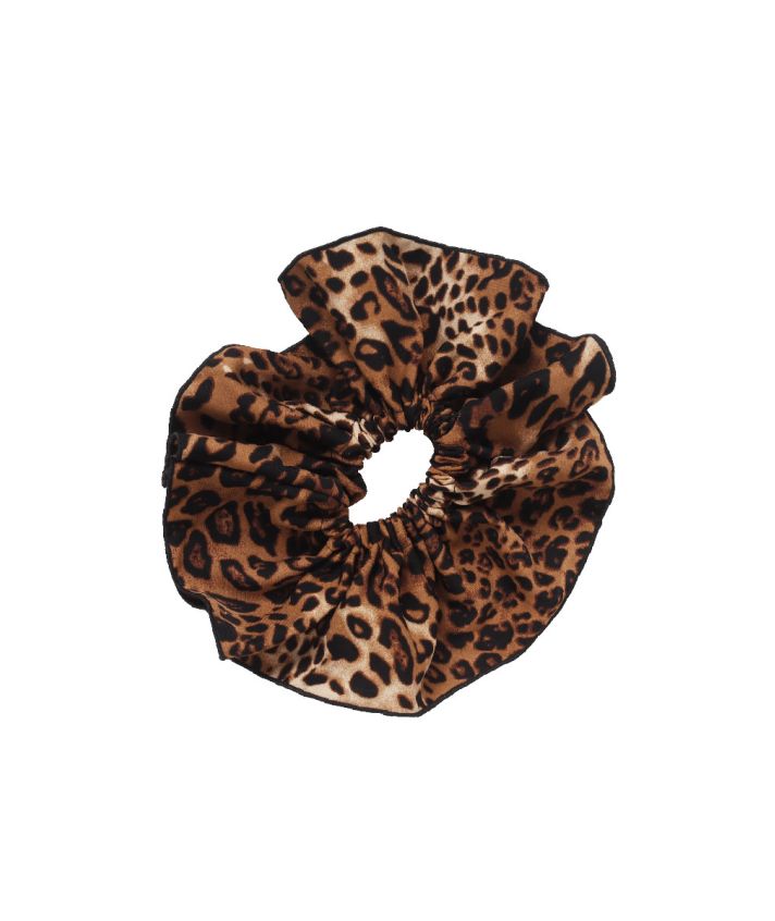 XL scrunchie met luipaardprint