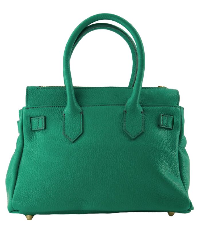 Yara lederen handtas –Zeegroen